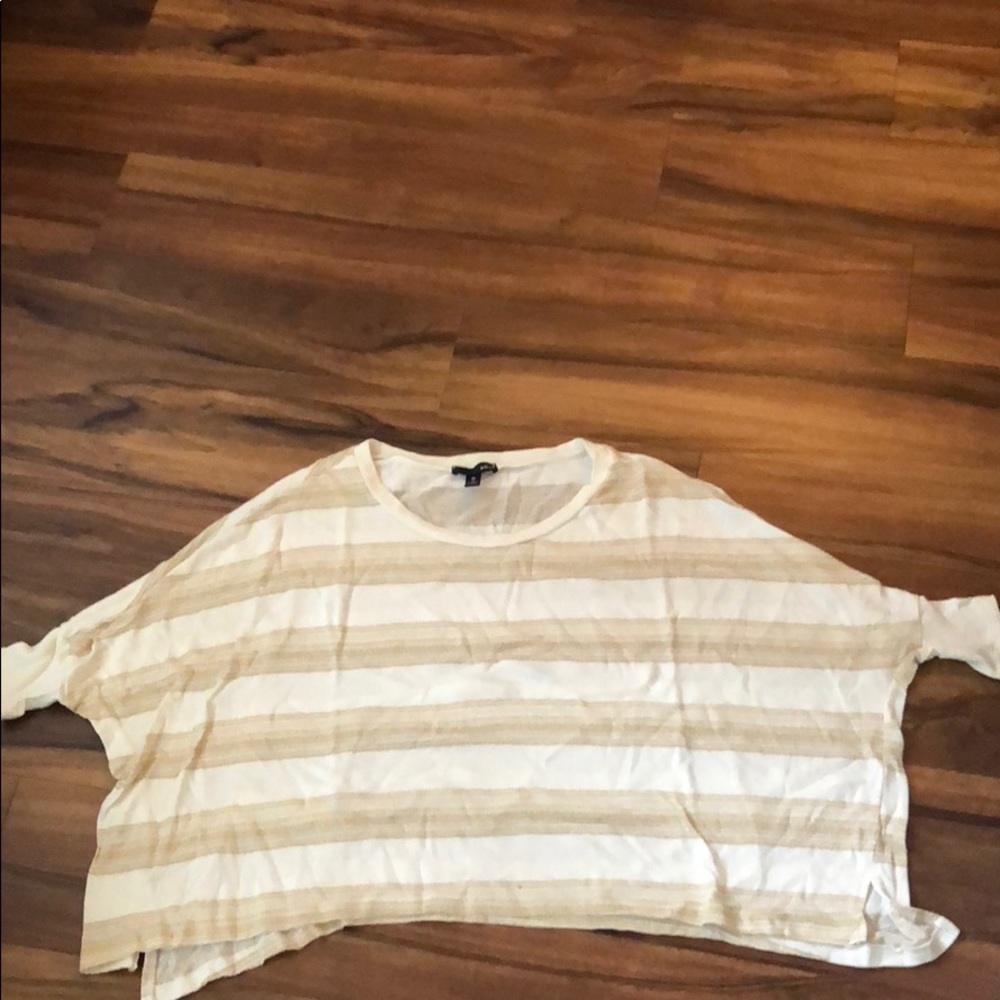 White knit batwing sweater